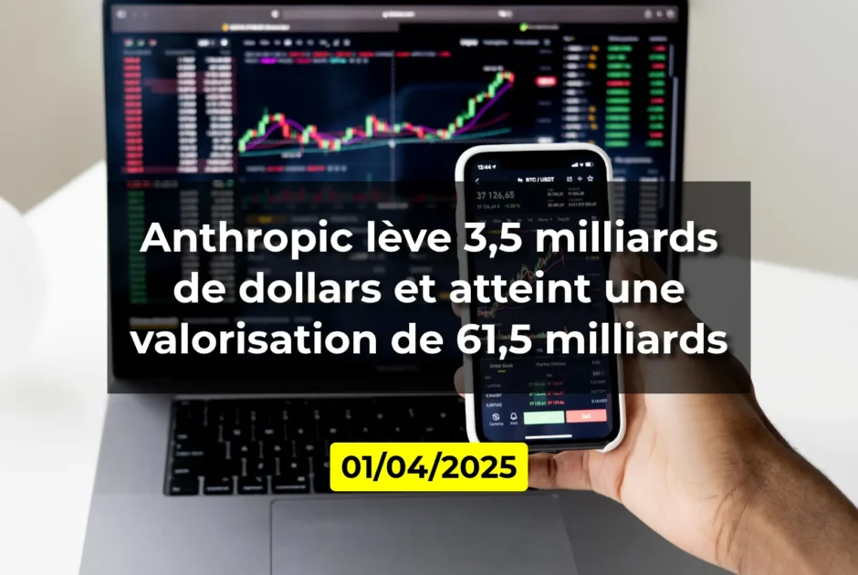 Anthropic lève 3,5 milliards de dollars et atteint une valorisation de 61,5 milliards