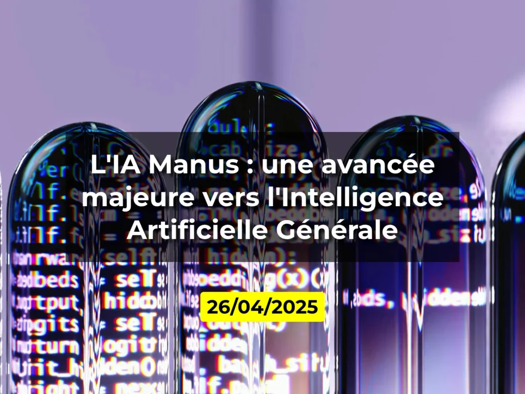 L'IA Manus : une avancée majeure vers l'Intelligence Artificielle Générale