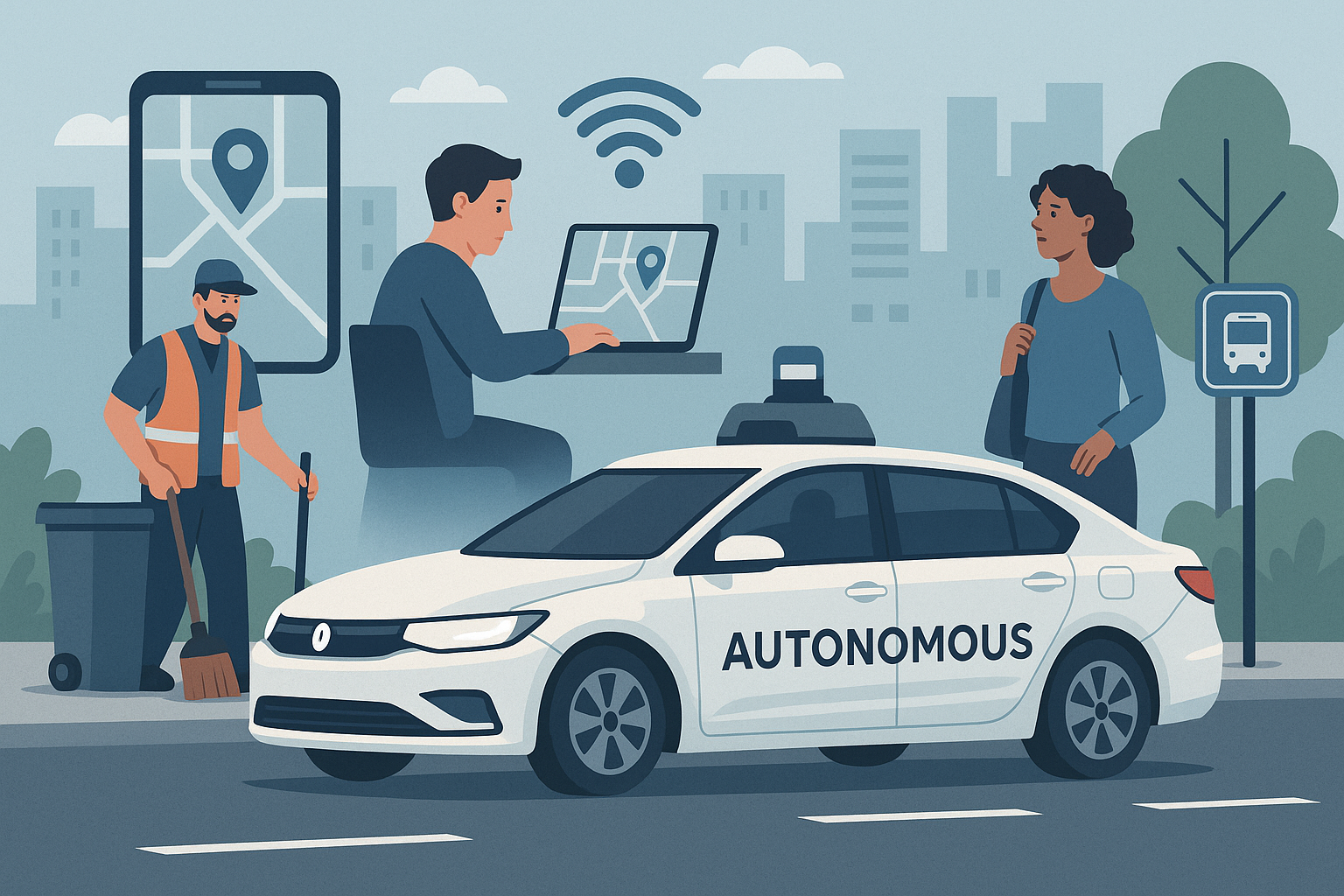 Robotaxis autonomes et société : nouveaux métiers, défis et cohabitation urbaine
