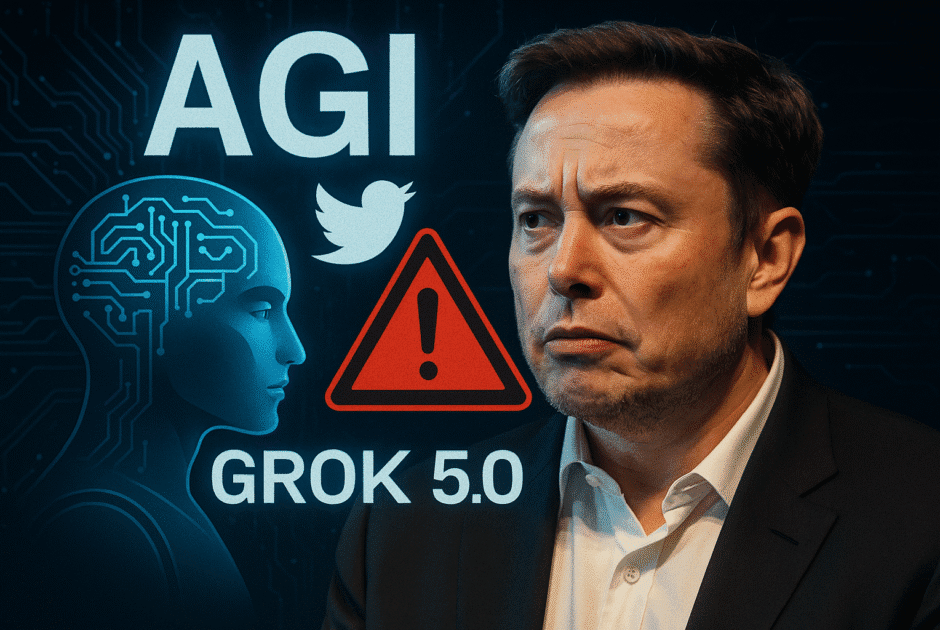 Grok 5 : Le pari AGI (très) risqué d'Elon Musk ? Décryptage d'un tweet qui secoue la course à l'Intelligence Artificielle Générale