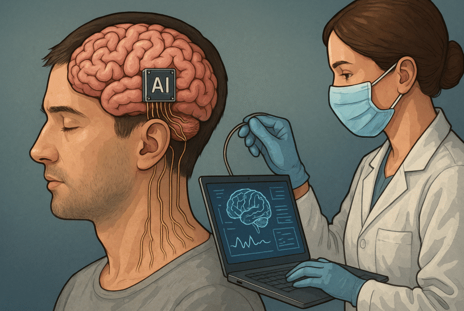 Première IA implantée dans un cerveau humain en Europe : vers l'AGI symbiotique ?